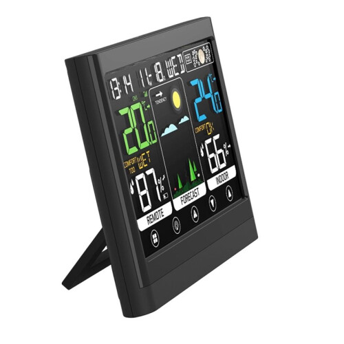 Digital Weather Clock with Touch Screen Technology for Indoor Outdoor Temperature Humidity Range Monitoring Function 2