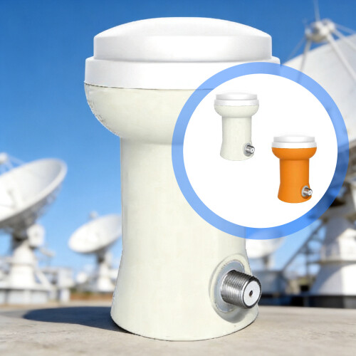 Single Head Satellite LNB Receiver For 4K UHD And 3D TV-White 2