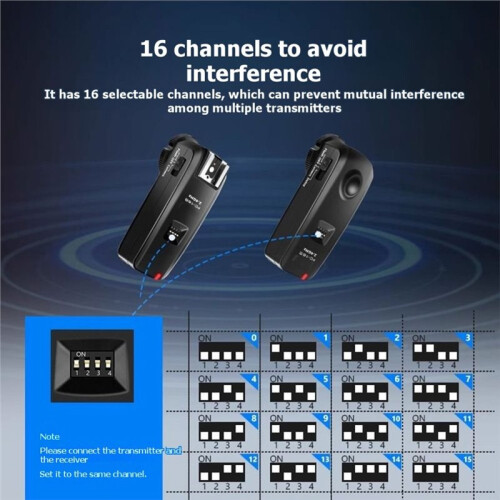 FC-16 2.4G Wireless Camera Shutter Studio Flash Trigger with Dual Receivers for  DSLR Mirrorless Cameras 1