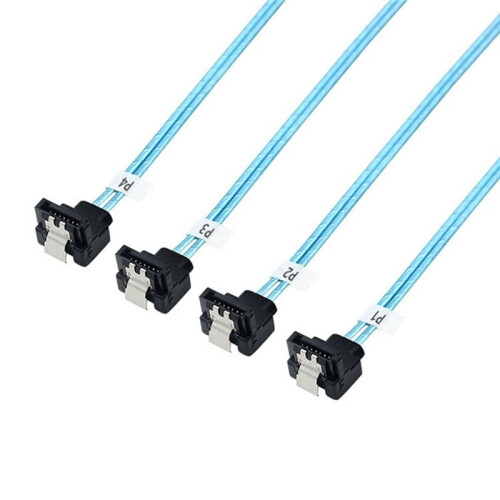 4PCS  3.0 6Gbps Straight Elbow Thin Replacement for Server NAS PC SSD Hard Drive HDD Backplane Sas Data Wire 1