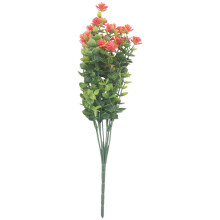 8Pcs Artificial Flowers Outdoor Uv Resistant Plants, 8 Branches Faux Plastic Greenery Shrubs Plants Indoor Outside Hanging Planter Kitchen Home