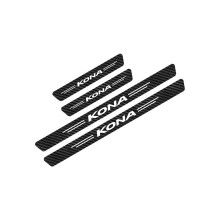 (Zwart-wit – Voor KONA) 4-delige dorpelstickers voor Hyundai CRETA, EON, EQUUS, i10, i20, i40, IONIQ, IX25, IX55