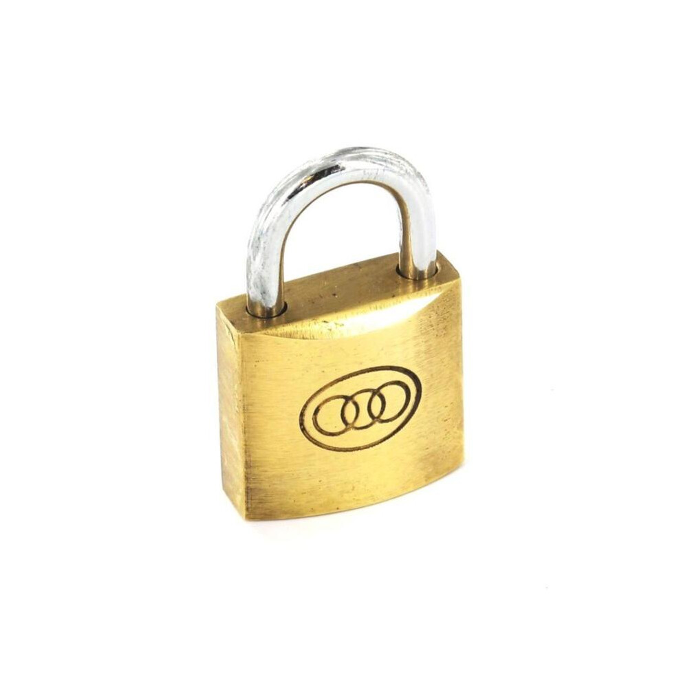 (20Mm, Gold/Silver) Securit Tricircle Brass Padlock 5063107609762