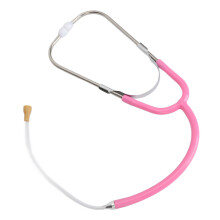 Estetoscopio rosa con auriculares binaurales, audífono, audiófono, estetoscopio, accesorios para audífonos
