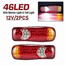 2 luces traseras LED de 12 V para coche, luces LED para camión, luces LED para remolque, iluminación para camión, 64 luces traseras LED