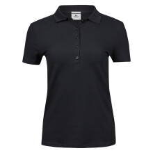 (XL, Black) Tee Jays Womens/Ladies Luxury Stretch Polo Shirt