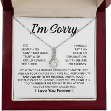Im Sorry Necklace for Her Apology Gifts Mothers Day Jewelry for Wife, Birthday, Christmas, Valentines Present to My Soulmate, Girl Friend Al