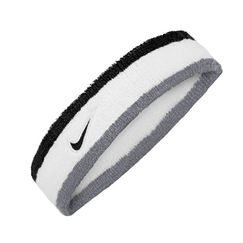 Nike (One Size, White/Grey) Nike Classic Swoosh Headband 2