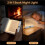 Flat Book Light Rechargeable Clear LED  Reading Light with Timer Dimmable Eye Protection for Bedside Travel Study C 4