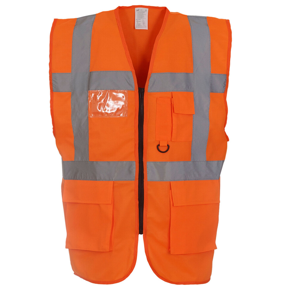 (5Xl, Orange) Yoko Unisex Adult Executive Hi-Vis Waistcoat 5063527044440