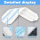 Mop Pad for Vileda H2prO/0-Cedar H2prO Flat Mop Replacement Microfiber Washable Reusable Mop  Parts 6