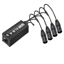 4-Channel XLR Audio and DMX Network Cable Extender, DMX512 Network Signal Extender for Stage Sound Lighting Studio B