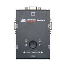Przełącznik VGA KVM 2 Porty Rozdzielacz VGA do Myszy Klawiatury Drukarki Udostępniania Przełącznika Box Adapter 2 w 1 Wyjście Przełącznik KVM
