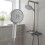 Pressurized Large Panel Shower  5 Modes Large Water Flowing Multifunctional Bathroom Shower  Set 8