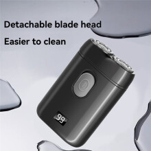 Rasoir Électrique Pratique à Double Tête, Chargement Magnétique, Rasage Intégral pour Hommes, Lavable, Tondeuse pour la Maison et le Bureau A