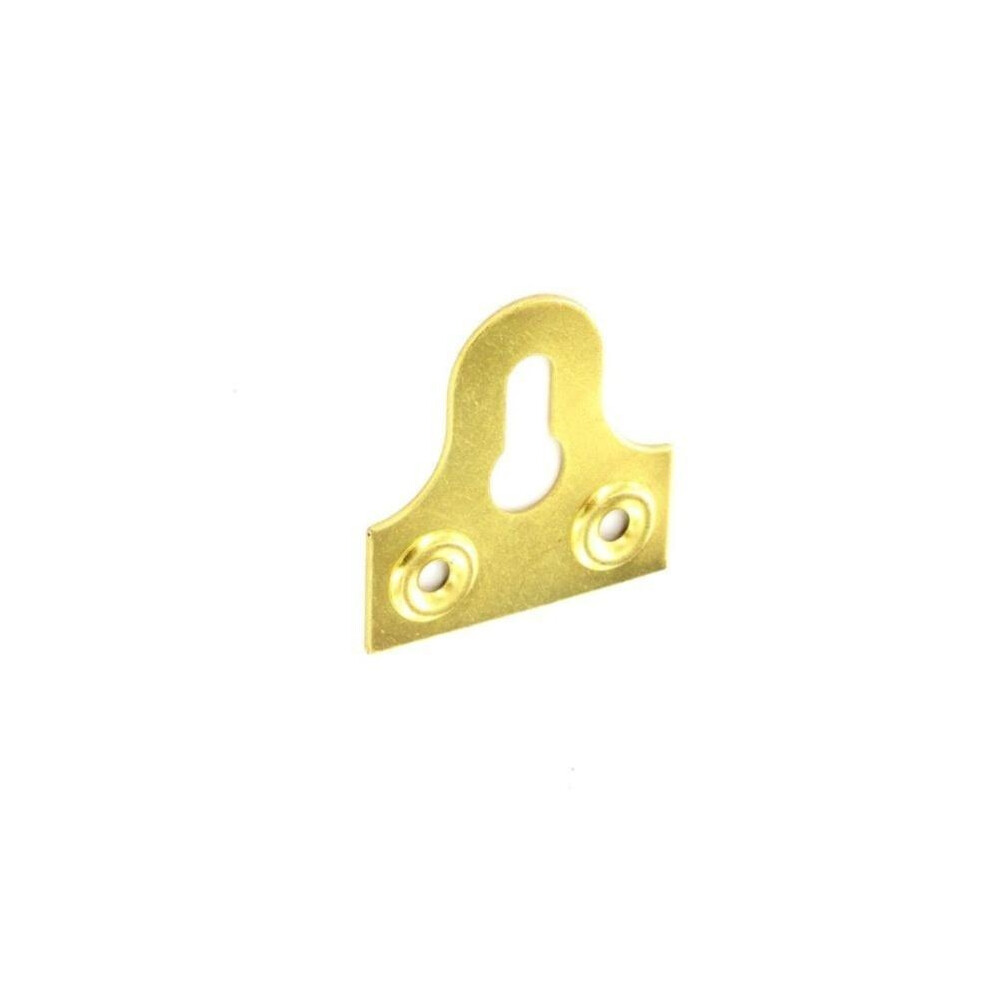 (38Mm, Electro Brass) Securit Slotted Glass Plates (Pack Of 2) 5059444575440