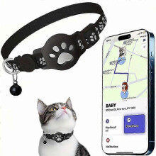 Kattspårare för Airtag Ingen månadsavgift GPS-positionsspårare för katter, reflekterande och vattentätt halsband med säkerhetsspänne Ny