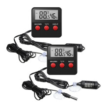 2 Pcs Reptile Thermometer and Humidity Gauge Reptile Terrarium Thermometer Hygrometer with Probes Indoor Outdoor
