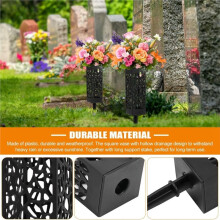 6PCS Memorial Cemetery Vases Outdoor Patio Vase Flower Holders with Ground Spikes for Graves Patio