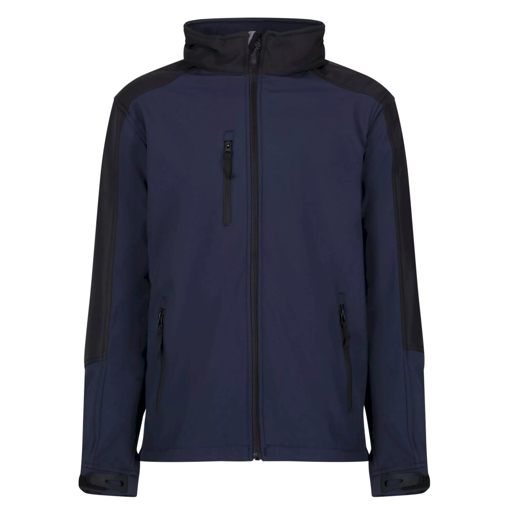 Regatta (3Xl, Navy ) Reid Mens Softshell Wind Resistant Water Repellent Jacket Blue