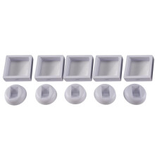 Coin Display Box - Set of 30 3D Floating Frame Display Holder with Stands For Challenge Coins, Medallions, Jewelry, White, 2.75 x 2.75 x 0.75 Inches