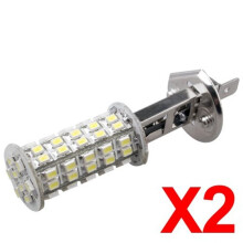 2X H1 BULB LAMP SMD 68 LED WHITE 5500K FOR CAR