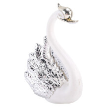 2 Pieces of Swan Ornaments Figurines,Swan Cake Decoration,Car Figurines Decoration,Home Wedding Christmas Decoration B