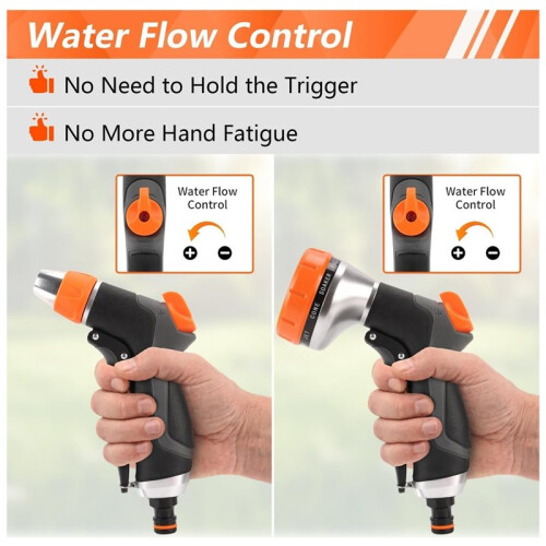 High Pressure Water Hose Sprayers With10 Spraying Patterns Light Weight Rust-Proof Handheld Spraying Tool