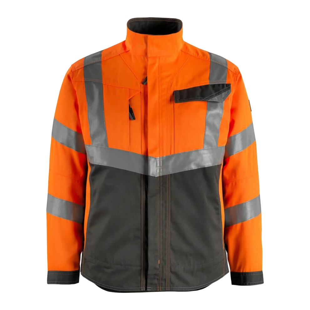 (M, Hi Vis /Dark Anthracite) Mascot Mens Safe Supreme Oxford Hi-Vis Jacket Orange 5063918860499