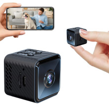 Mini mágneses kamera: 16 GB, manuális éjjellátó, mozgásérzékeléses, C típusú, BT, 450 mAh/3 óra, 720P HD