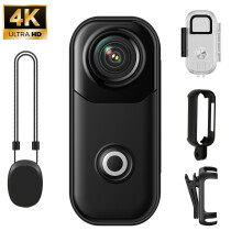 MZO1 4K-kamera i tommelfingerstørrelse: Vandtæt, vidvinkel, EIS, 800mAh batteri/2 timer, 32 GB inkluderet