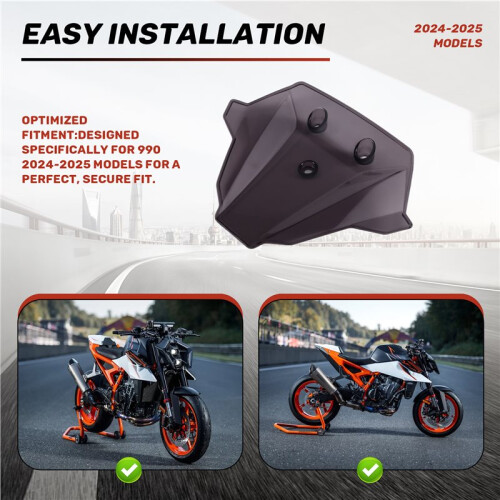 Motorrad-Frontscheibe, Sport-Windschutzscheibe, Windabweiser für 990  2024-2026, Grau 2