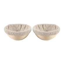 2PCS Bread Proofing Basket Cloth Cover Combination, Bread Protection Basket, Baking Bowl for Sourdough Fermentation