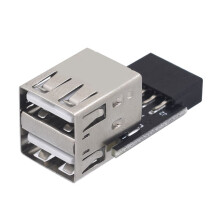 9Pin na 2-Portowe ZłąCze Adaptera USB WewnęTrzna PłYta GłóWna Komputera 9Pin na USB2.0 Typ A żEńSki Konwerter do Komputera Stacjonarnego