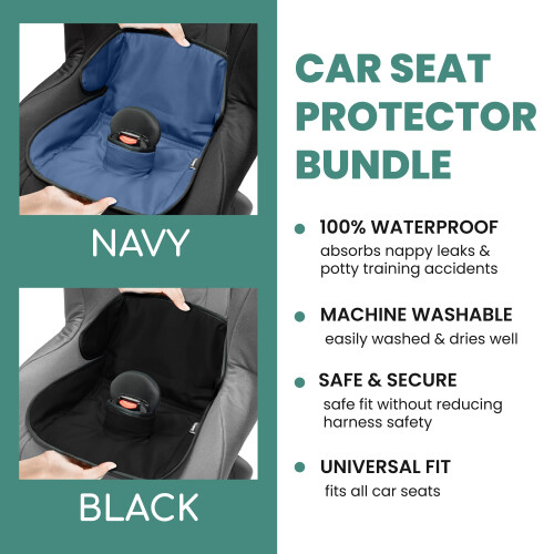 Lynmark x2 Potty Training Car Seat Protector Cover - Waterproof Soft Piddle Pad 1
