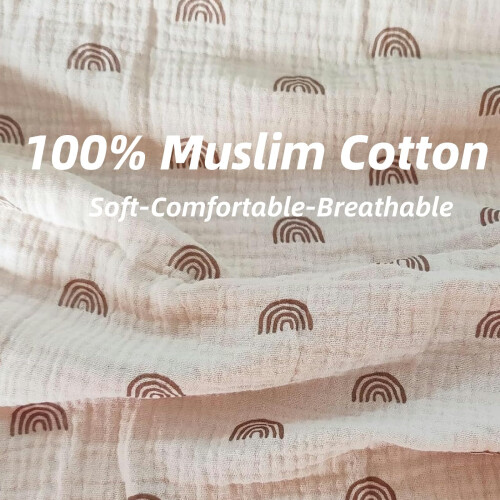Muslin Cotton Baby Diaper Changing Pad Cover Elastic Rainbow Pattern C 1