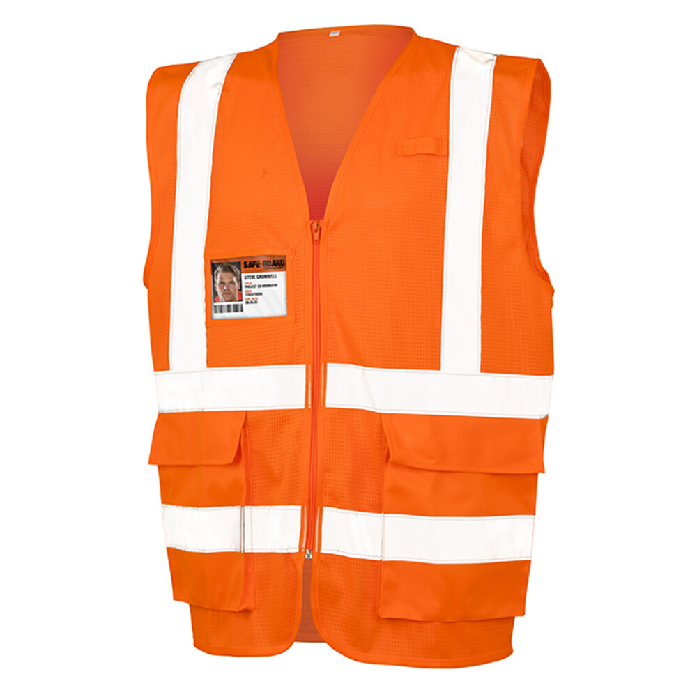 (Xxl, Fluorescent Orange) Safe-Guard By Result Mens Executive Cool Mesh Safety Vest 5059958072695