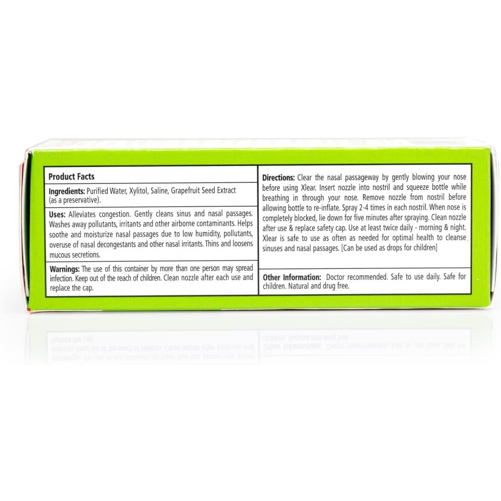 Xlear Natural Saline Nasal Spray With Xylitol Nose Moisturizer For Kid