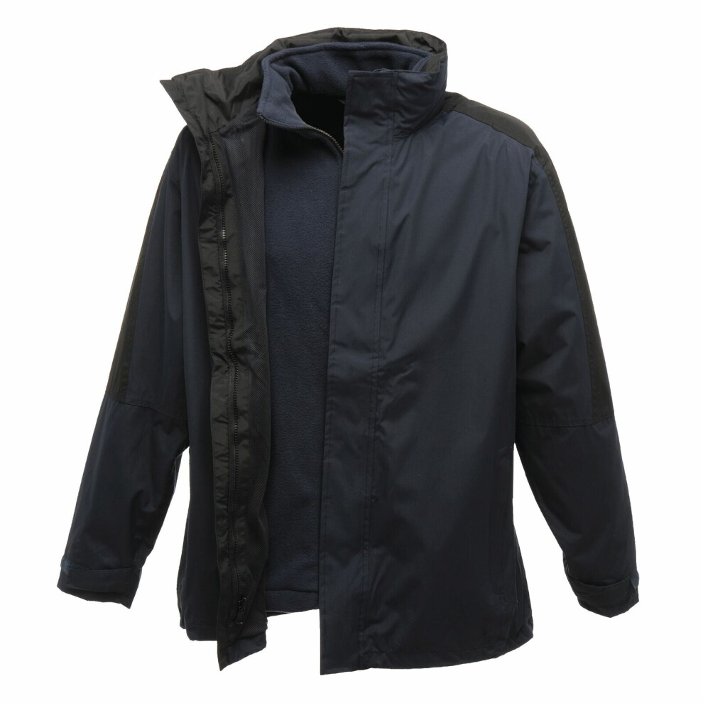 Regatta (L, Navy/Black) Defender Iii 3-In-1 Waterproof Windproof Jacket / Performance Jacket Black