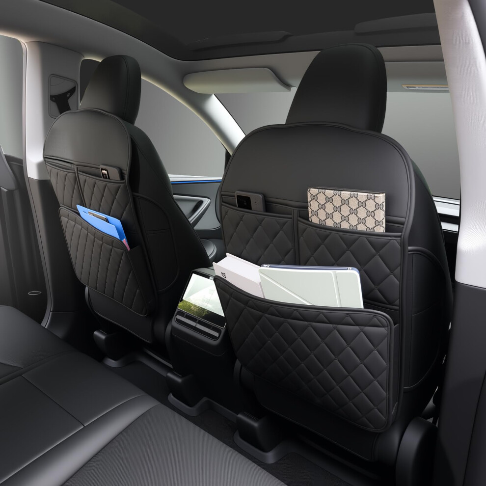 Aycsiyana 2 Pack Kick Mats Back Seat Protector，Seat Back Protector For Kids Feet
