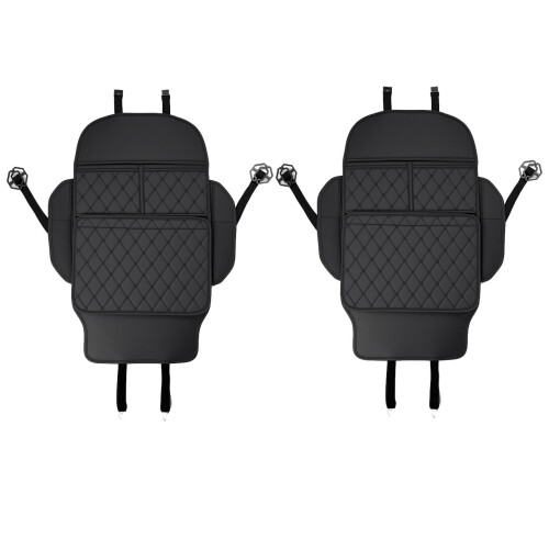 2 Pack Kick Mats Back Seat Protector，Seat Back Protector for Kids Feet 2