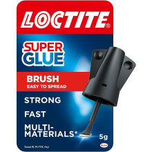 Loctite Super Glue Brush On, Superglue with Applicator Brush, Fast-Drying Clear Glue for Metal, Plastic and More, Easy-To-Use Strong Glue with Easy-O