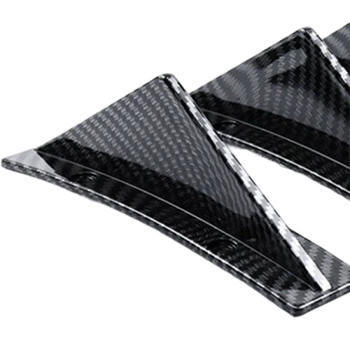 Universele Koolstofvezel Auto Aangepaste Achterbumper Diffuser Spoiler Zwart & Rood ABS Achterbumper Lip Diffuser Anti-Botsing 1