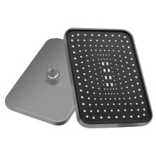 12 Inch High Pressure Top Spray Rain Shower Larger Flow Rainfall Shower Heads Rainfall Showerhead-Gray