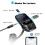 Bluetooth FM Transmitter Car Adapter, 3 USB Ports, QC3.0 Fast Charging, Hands-Free Calling 5