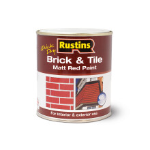 RUSTINS BRITW500 Quick Dry Brick and Tile, 500 ml, Matt Red