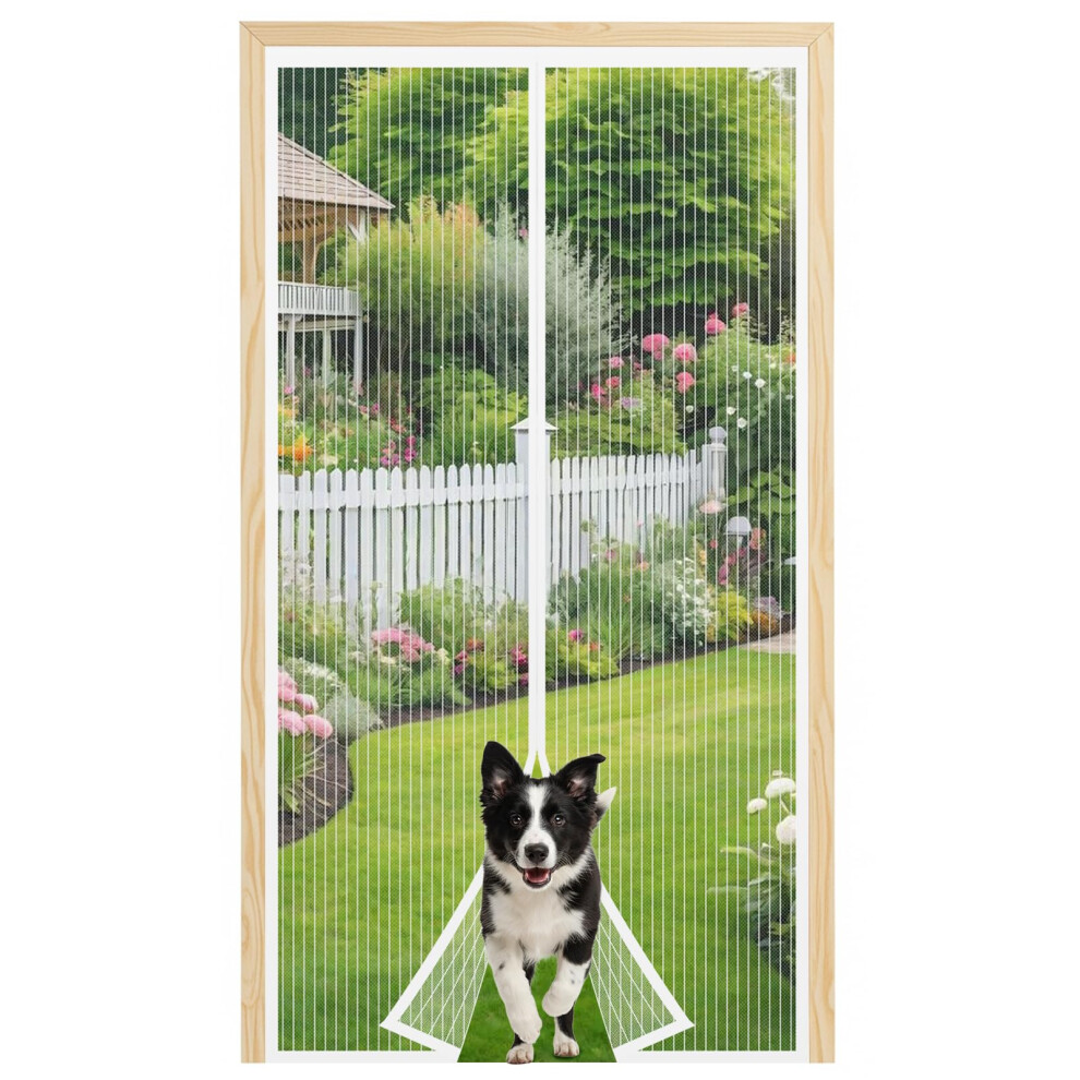 Anpro Fly Screens For Doors,Powerful Magnets And Full Frame Magic Tape Magnetic Door Curtain,Heavy Duty Self-Sealing Mesh,Door Screen Automatically C 6444250796537