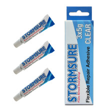 Stormsure Flexible Repair Adhesive: (3 x 5g) Clear Glue - Highly Durable, Waterproof Glue for All Repairs