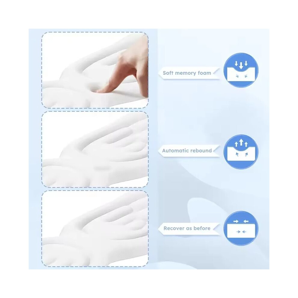 Angel Wing Wrist Rest Set: Memory Foam Ergonomic Support For Keyboard & Mouse, Relieve Wrist Pain 4713321056354