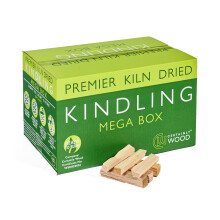 Certainly Wood Kiln Dried British Kindling Mega Box - Natural Firelighters For Woodburning Stove, Log Burner, Open Fire Pit, Camping BBQ Pizza Oven.